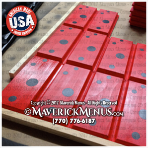 CUSTOM 6"x4" Horizontal 2-Toned Wood Table Tents