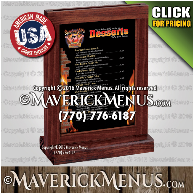 Wood Table Tent Menu Board With Magnets And Base Stand – Marquee Menus