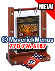 Maverick Menus RS57SRS14  5" x 7" Red Oak Wood Table Tent