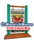 Cinco De Mayo Wooden Table Tents - GOLDENBROWN-AQUA