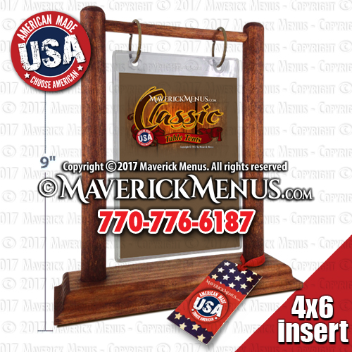 Classic Wooden Flip Top Table Tents  MM-13-46-C-AMERICANA