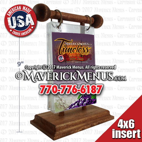 Timeless Wooden Flip Top Table Tents - MM-01-46-C-AMERICANA